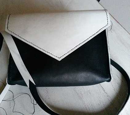 Petit sac bicolore noir et blanc